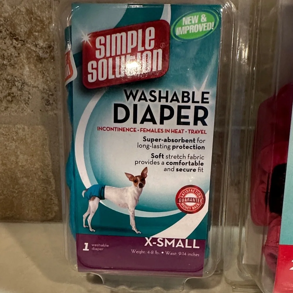 Washable Dog Diaper Cover-Ups - Pink and Turquoise Brand New - Picture 2 of 8